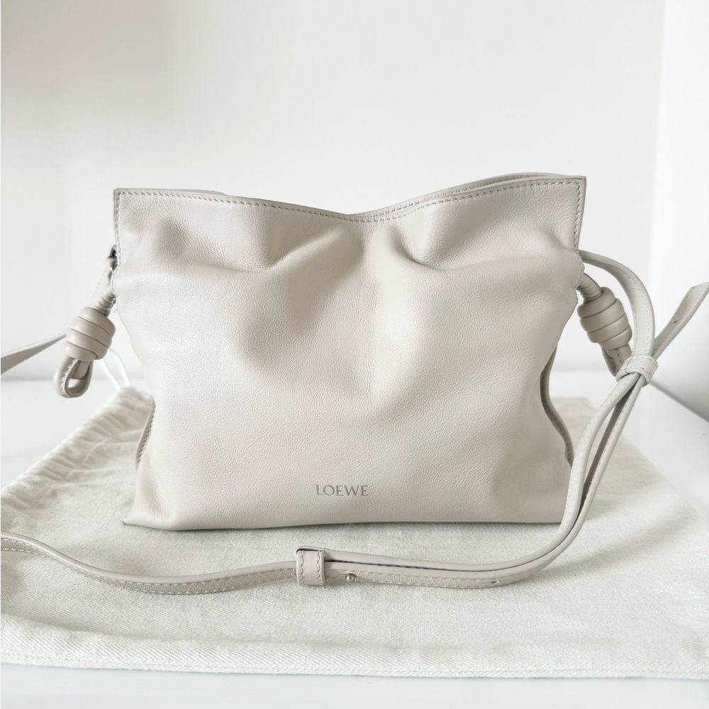 Loewe Mini Flamenco clutch in Sea Salt